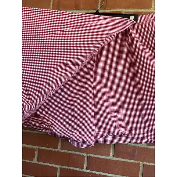 Y2K Plus Size Shorts Skort Red Plaid - Picture 2 of 4